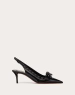 ROCKSTUD BOW SLINGBACK PUMP IN PATENT LEATHER WITH MATCHING STUDS 60MM - Image 6